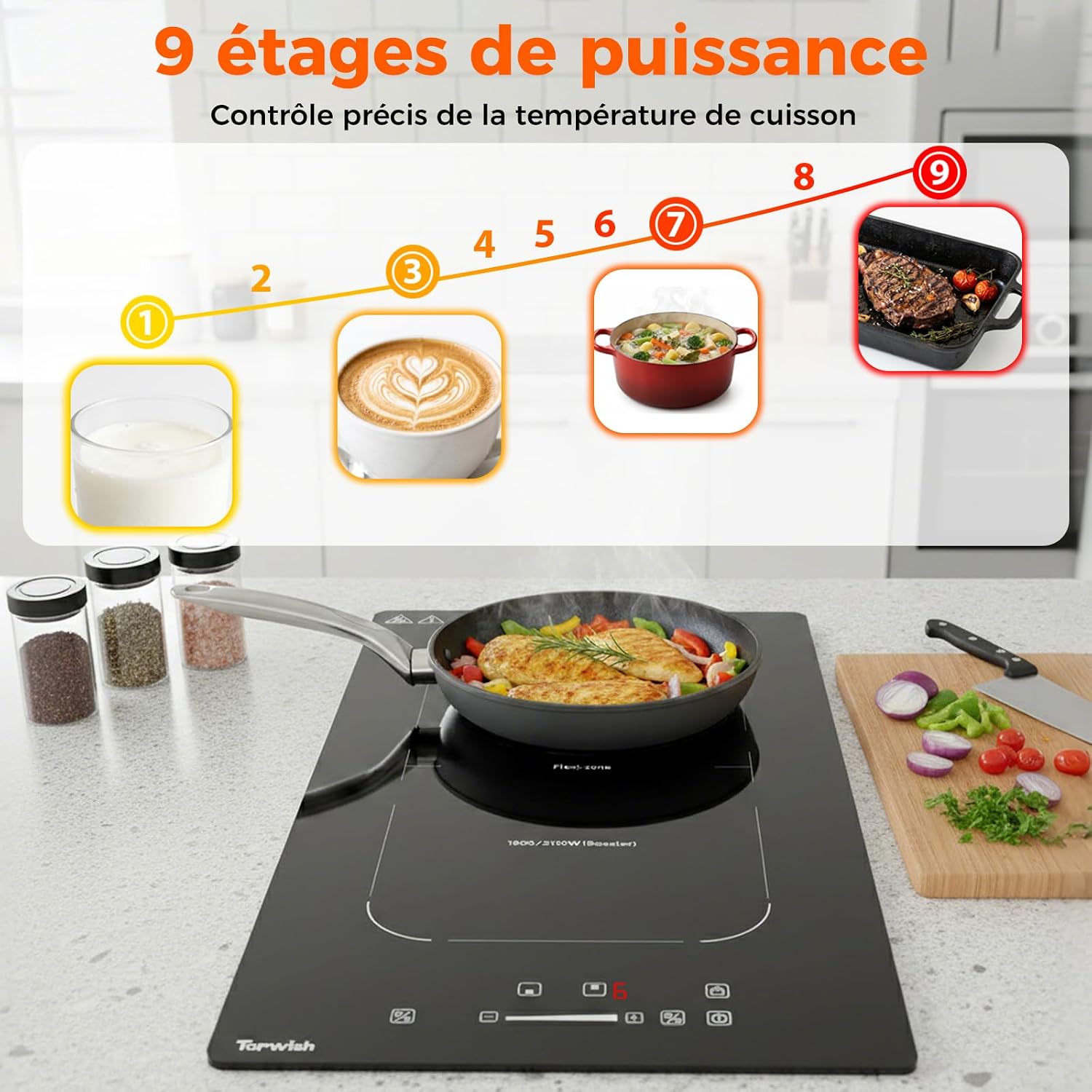 Plaque cuisson induction 2 feux reconditionnée