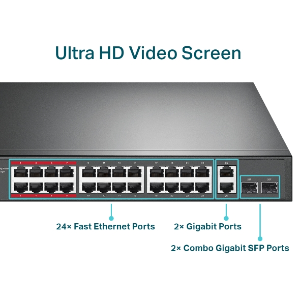 TP-Link TL-SL1226P – switch de red reacondicionado