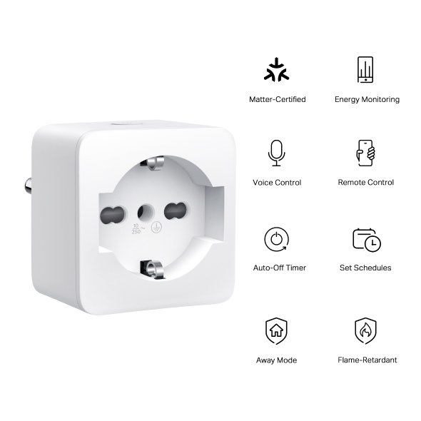 TP-Link Tapo P125M(1-pack) – enchufe Wi-Fi reacondicionado – Versión italiana