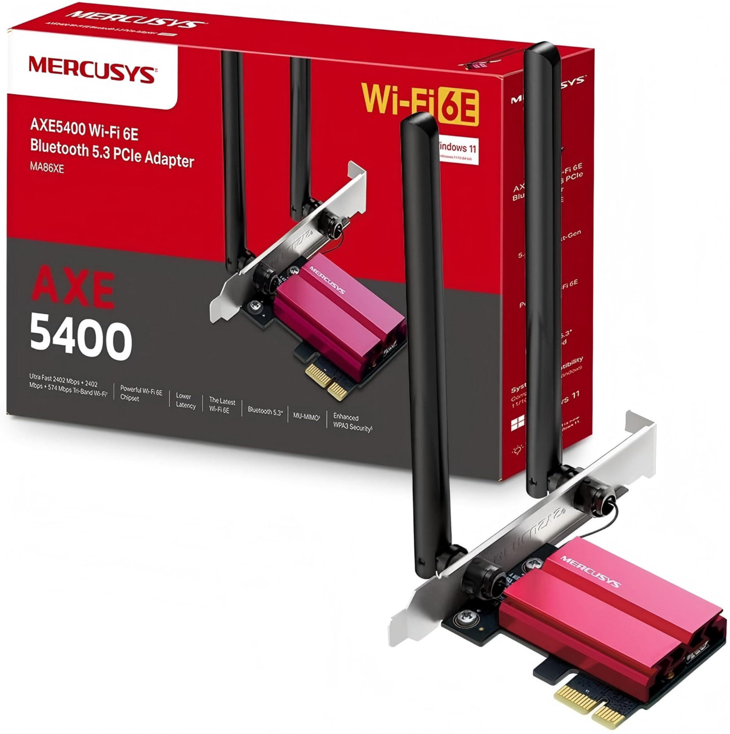 Mercusys MA86XE – adaptador Wi-Fi PCIe reacondicionado