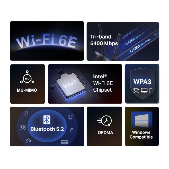 Mercusys MA86XE – adaptador Wi-Fi PCIe reacondicionado