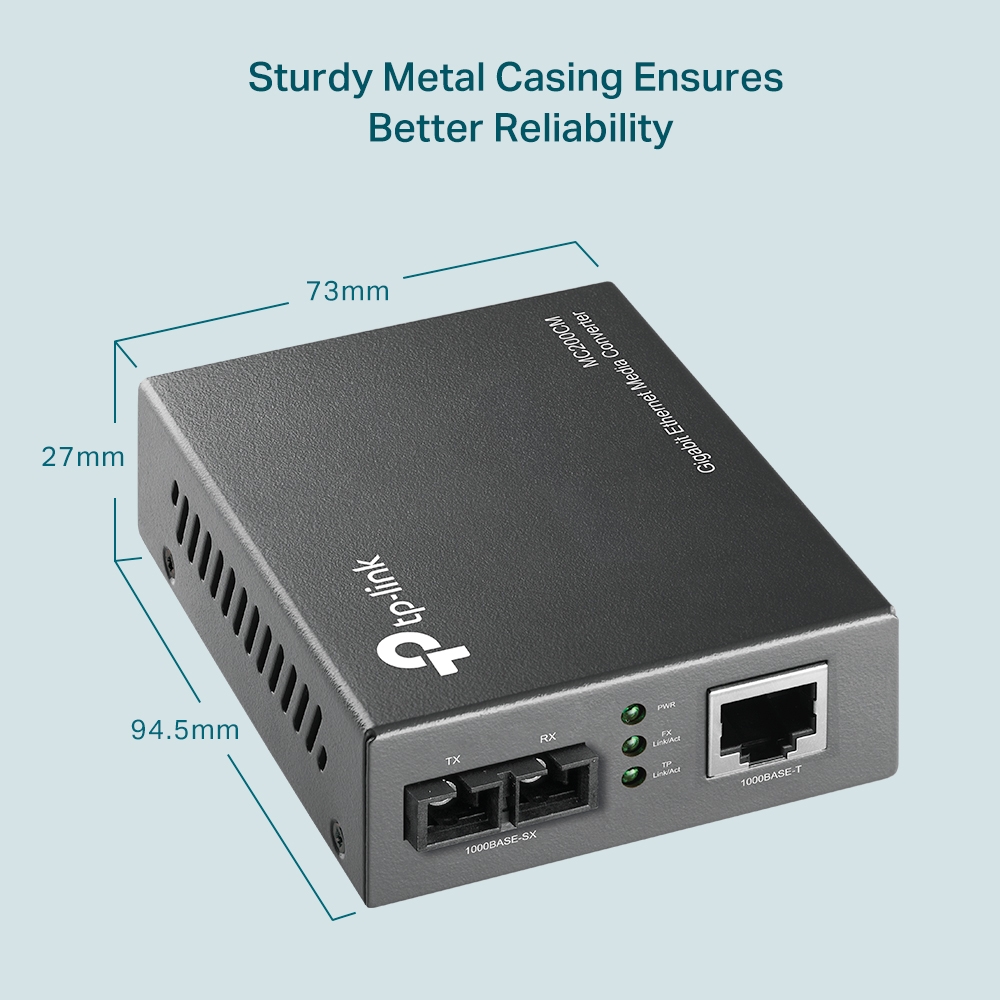 TP-Link MC200CM – conversor de medios Ethernet Gigabit multimodo reacondicionado